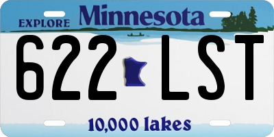 MN license plate 622LST