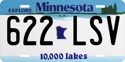 MN license plate 622LSV