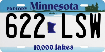 MN license plate 622LSW