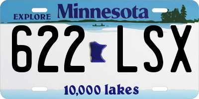 MN license plate 622LSX