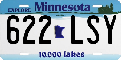 MN license plate 622LSY