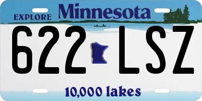 MN license plate 622LSZ