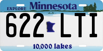 MN license plate 622LTI