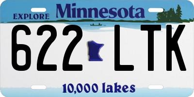 MN license plate 622LTK