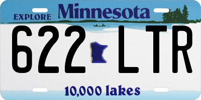 MN license plate 622LTR