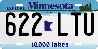 MN license plate 622LTU