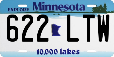 MN license plate 622LTW