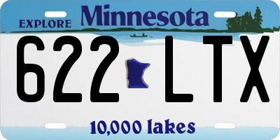 MN license plate 622LTX