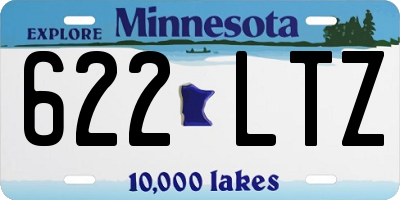 MN license plate 622LTZ