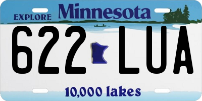 MN license plate 622LUA