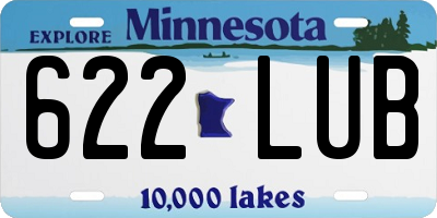MN license plate 622LUB