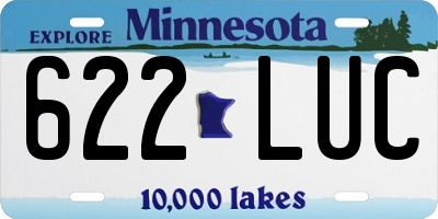 MN license plate 622LUC