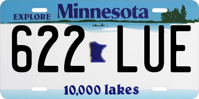 MN license plate 622LUE