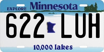 MN license plate 622LUH