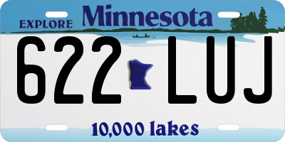 MN license plate 622LUJ