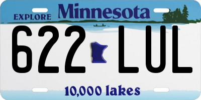 MN license plate 622LUL