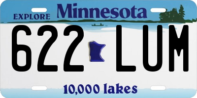 MN license plate 622LUM
