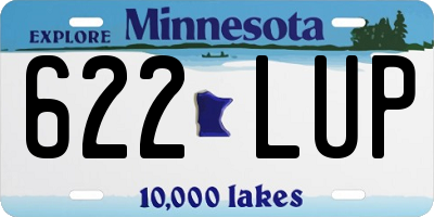 MN license plate 622LUP