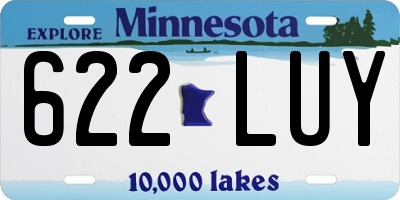 MN license plate 622LUY