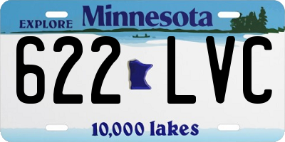 MN license plate 622LVC