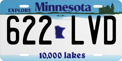 MN license plate 622LVD