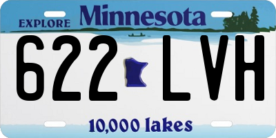 MN license plate 622LVH