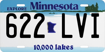 MN license plate 622LVI