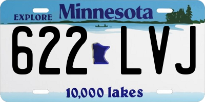 MN license plate 622LVJ