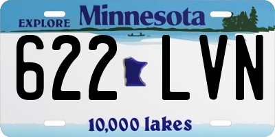 MN license plate 622LVN