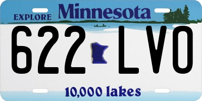 MN license plate 622LVO