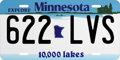 MN license plate 622LVS