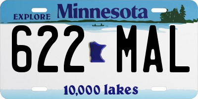 MN license plate 622MAL
