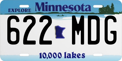 MN license plate 622MDG
