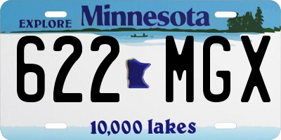 MN license plate 622MGX
