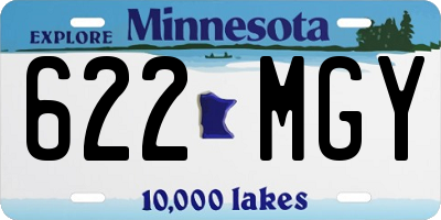 MN license plate 622MGY
