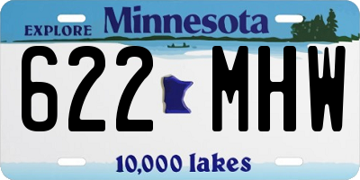 MN license plate 622MHW