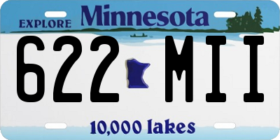 MN license plate 622MII