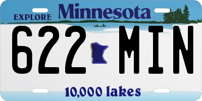 MN license plate 622MIN