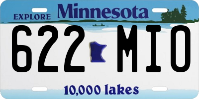 MN license plate 622MIO