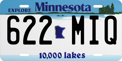 MN license plate 622MIQ