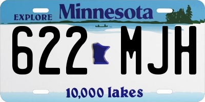 MN license plate 622MJH