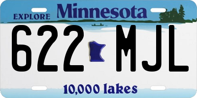 MN license plate 622MJL