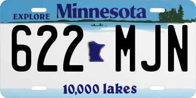 MN license plate 622MJN