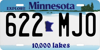 MN license plate 622MJO