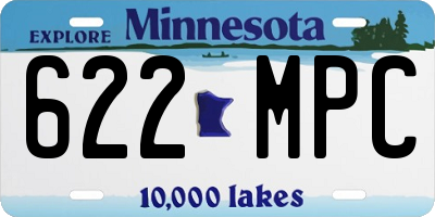MN license plate 622MPC
