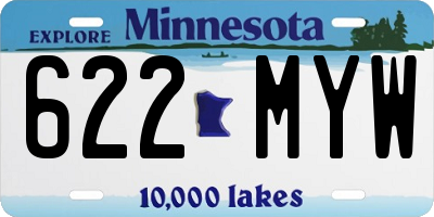 MN license plate 622MYW