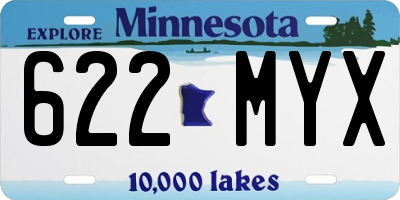 MN license plate 622MYX