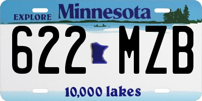 MN license plate 622MZB