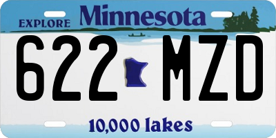 MN license plate 622MZD