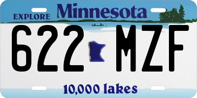 MN license plate 622MZF